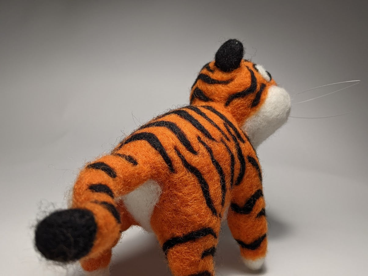 Curious Tiger Cub Sculpture
