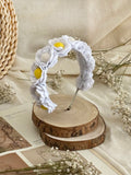 Handmade Girls Floral Hair Band - White