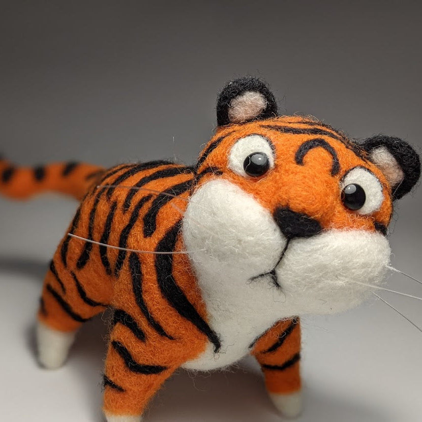 Curious Tiger Cub Sculpture