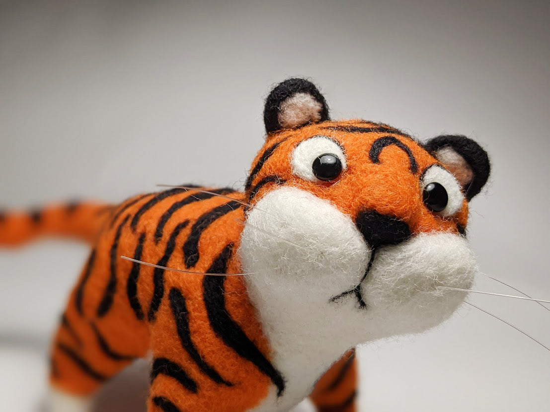 Curious Tiger Cub Sculpture