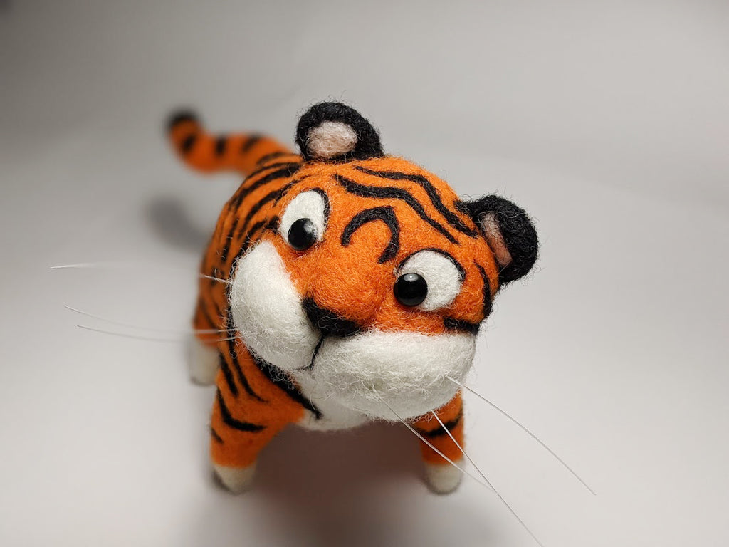 Curious Tiger Cub Sculpture