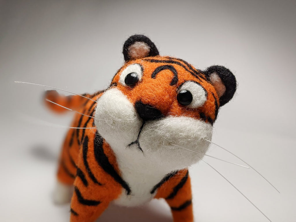 Curious Tiger Cub Sculpture