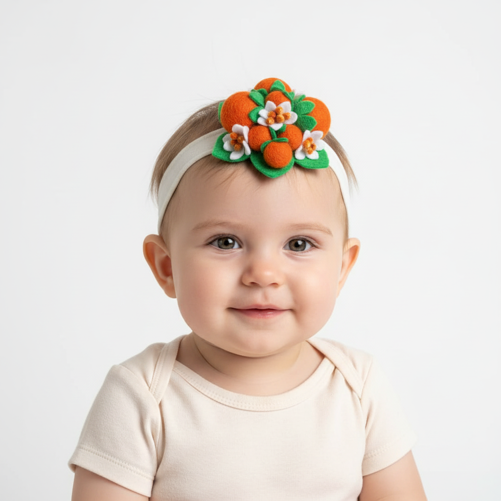 Orange Blossom Baby Headband