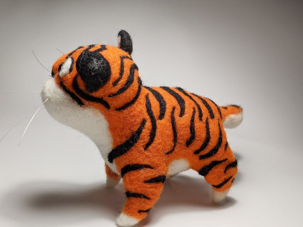 Curious Tiger Cub Sculpture