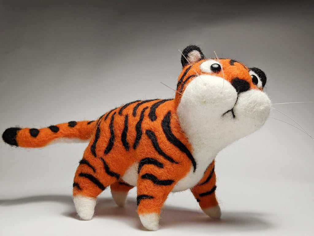 Curious Tiger Cub Sculpture