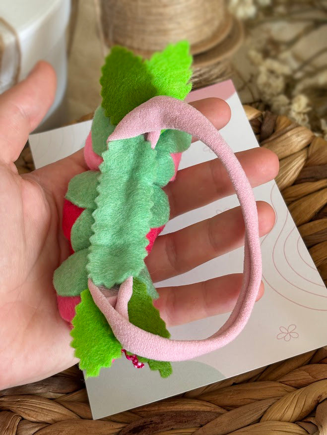 Pink Rose Baby Headband