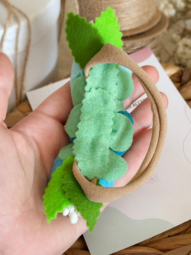 Blue Rose Baby Headband