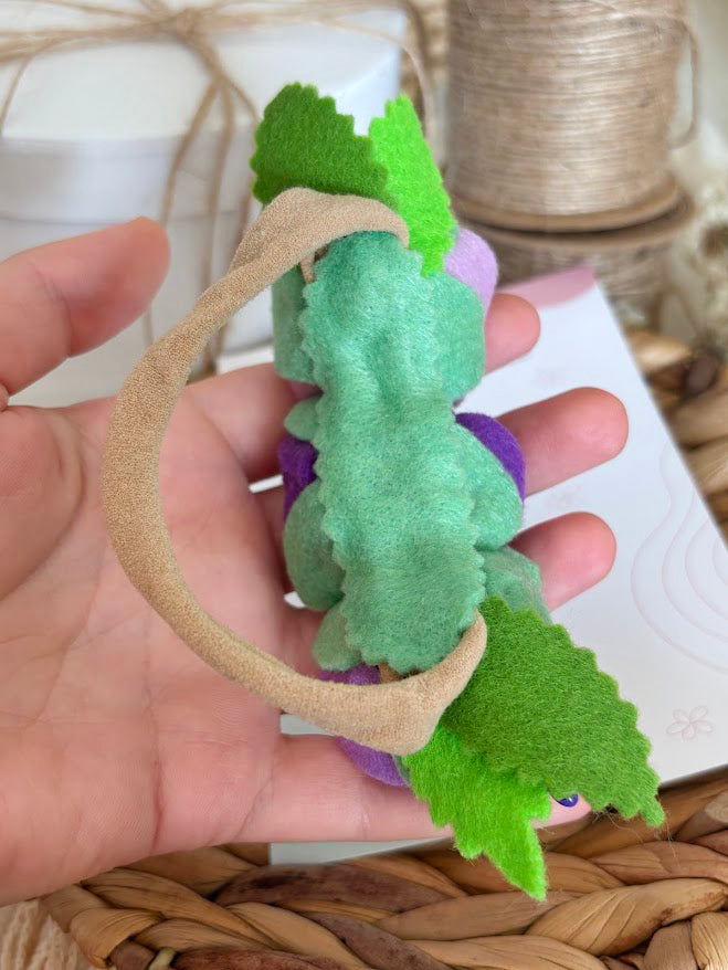 Purple Rose Baby Headband
