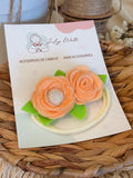 Peach Rose Baby Headband
