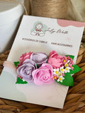 Pink & Purple Rose Baby Headband