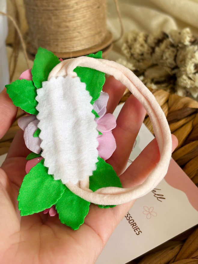 Pink & Purple Rose Baby Headband