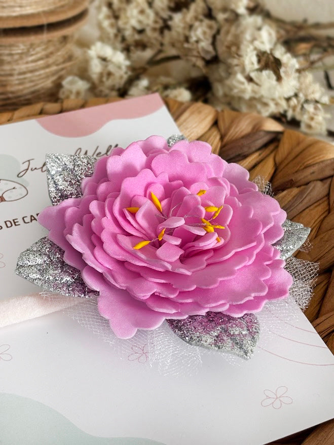 Baby Headband with Pink Flower