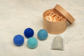 Ocean Depths - Cat Toy Set with 4 Wool Balls and Catnip