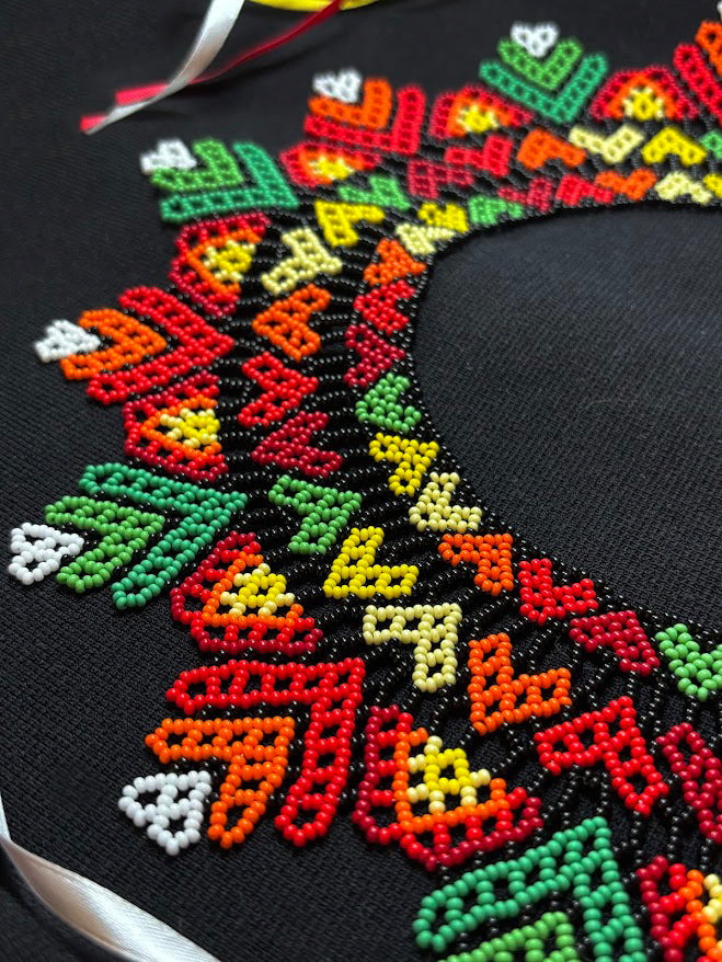 Festive Floral Beaded Necklace