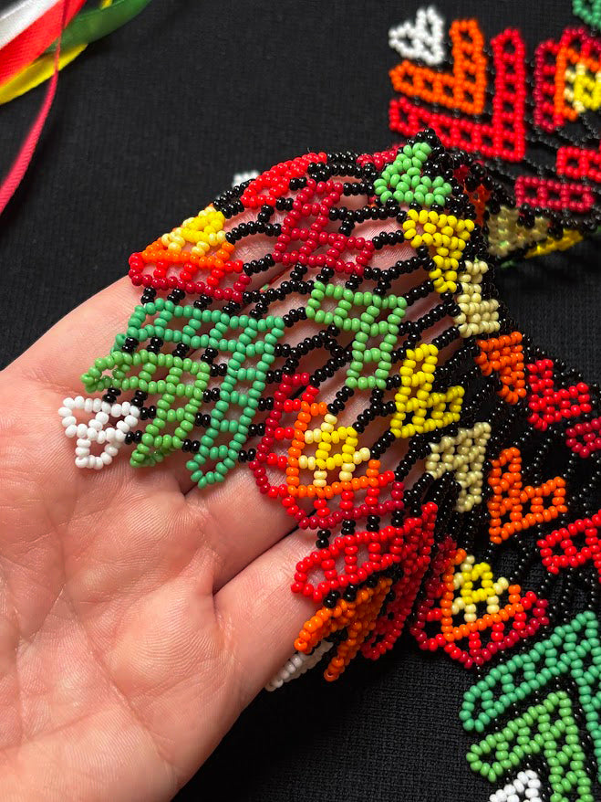 Festive Floral Beaded Necklace