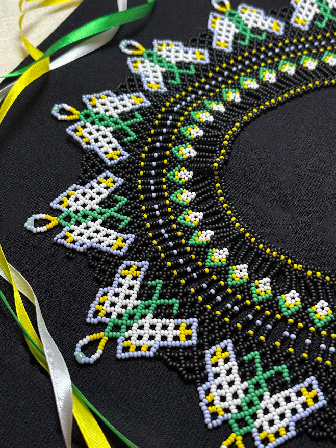 Butterfly Garden Beaded Collar Necklace