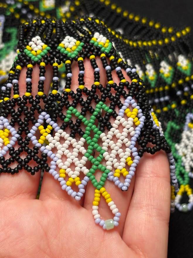 Butterfly Garden Beaded Collar Necklace