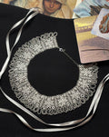 White Star Beaded Collar Necklace