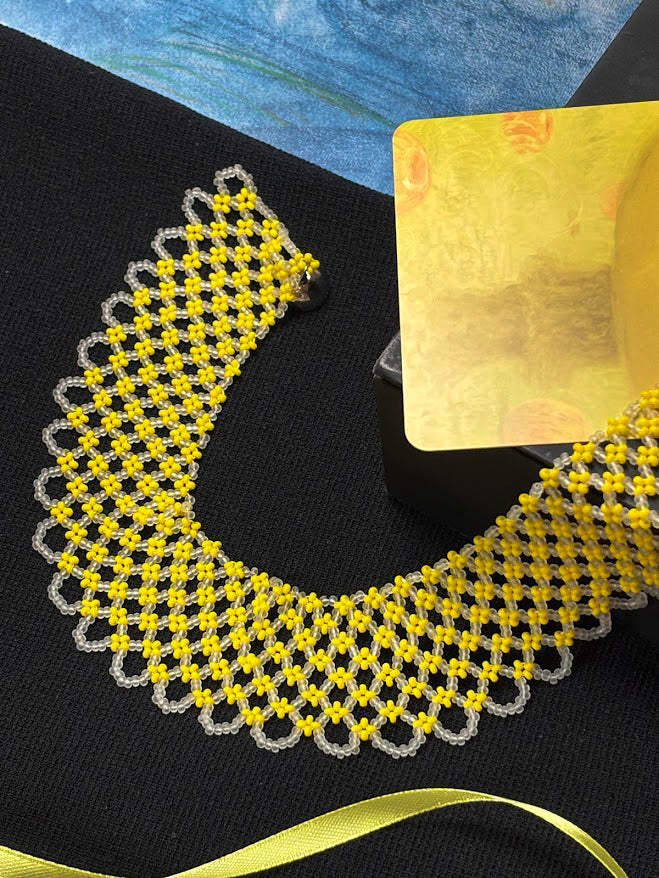 Handmade Beaded Necklace  "Sunshine Meadow"