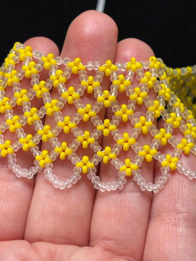 Handmade Beaded Necklace  "Sunshine Meadow"