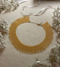 Handmade Beaded Necklace "Golden Lace"