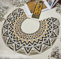 Luxurious Beaded Statement Collar with Intricate Geometric Pattern