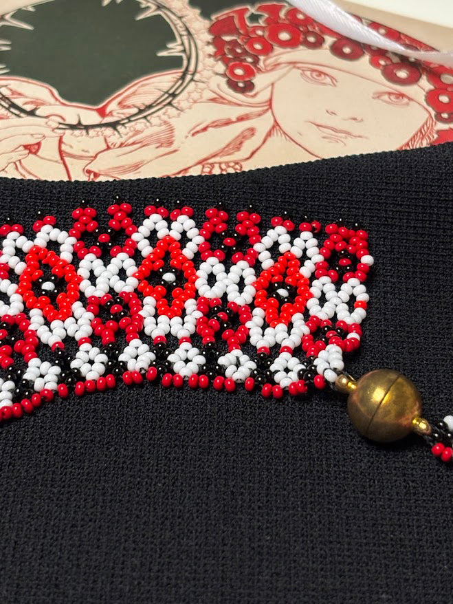 Handmade Beaded Necklace "Ukrainian Geometry"