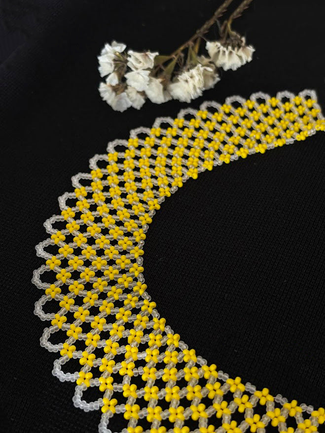 Handmade Beaded Necklace  "Sunshine Meadow"