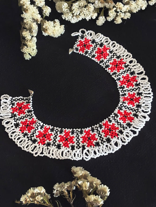 Handmade Beaded Necklace "Stars"