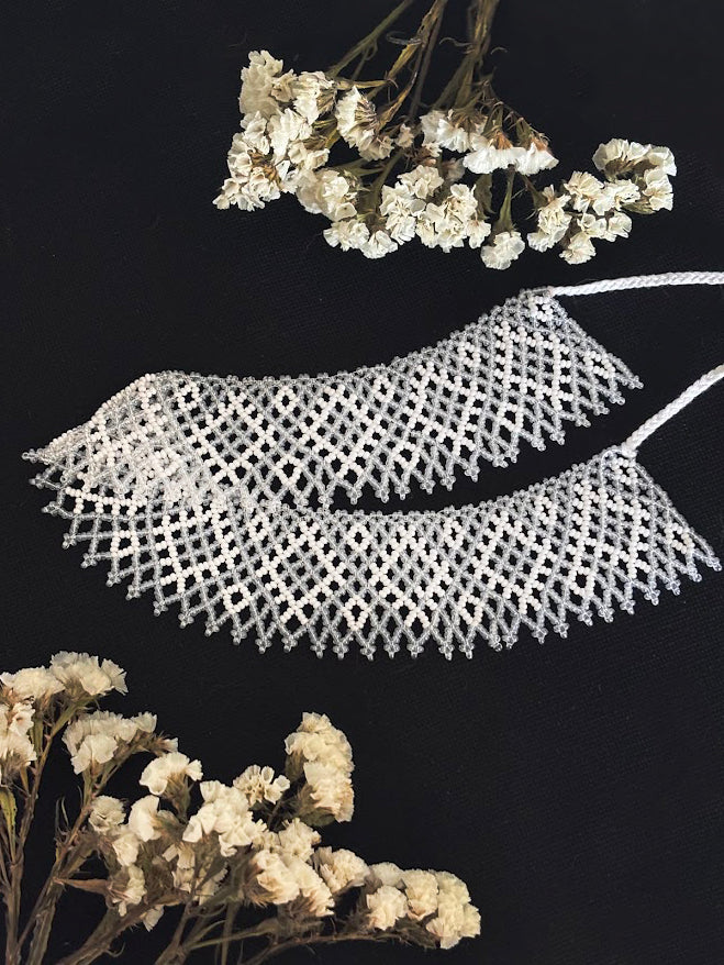 Handmade Beaded Necklace "Crystal Elegance"