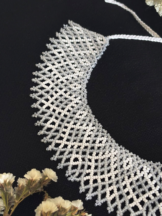 Handmade Beaded Necklace "Crystal Elegance"