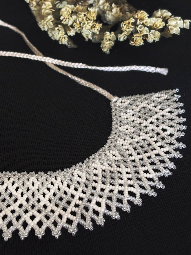 Handmade Beaded Necklace "Crystal Elegance"