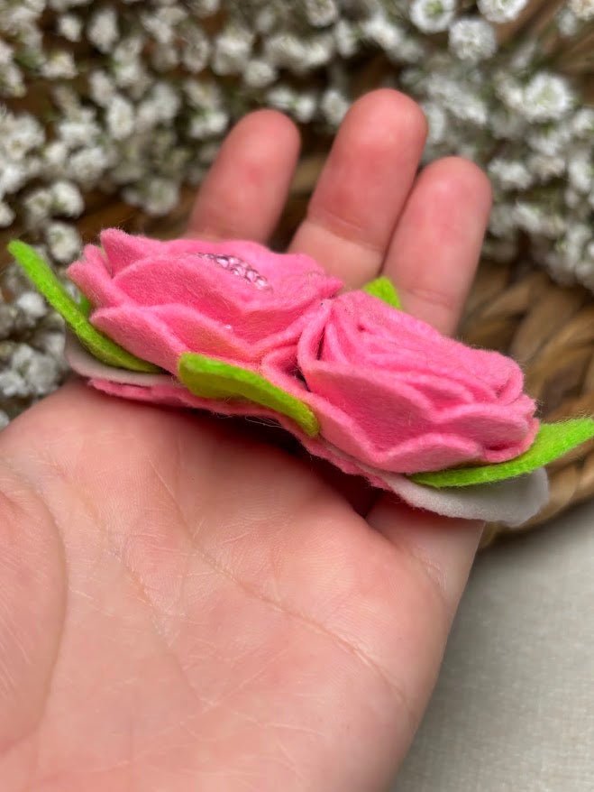 Pink Rose Baby Headband
