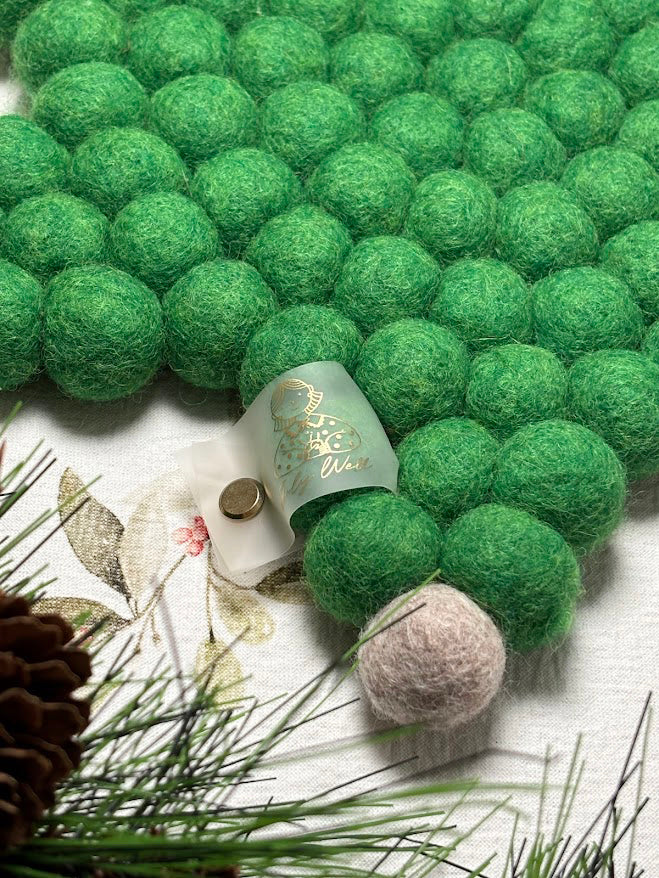 Handmade Wool Trivets - Star Christmas Green