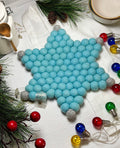 Handmade Wool Trivets - Star Sky Blue