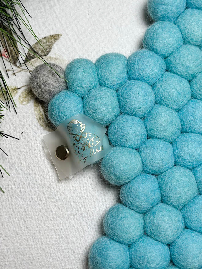 Handmade Wool Trivets - Star Sky Blue