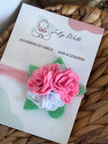 Pink Rose Baby Headband