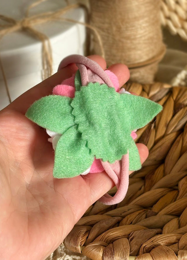 Pink Rose Baby Headband