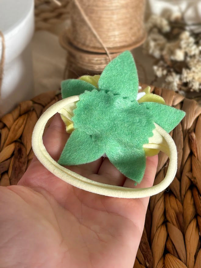 Yellow Rose Baby Headband