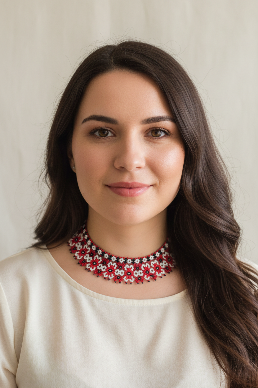 Handmade Beaded Necklace "Ukrainian Geometry"