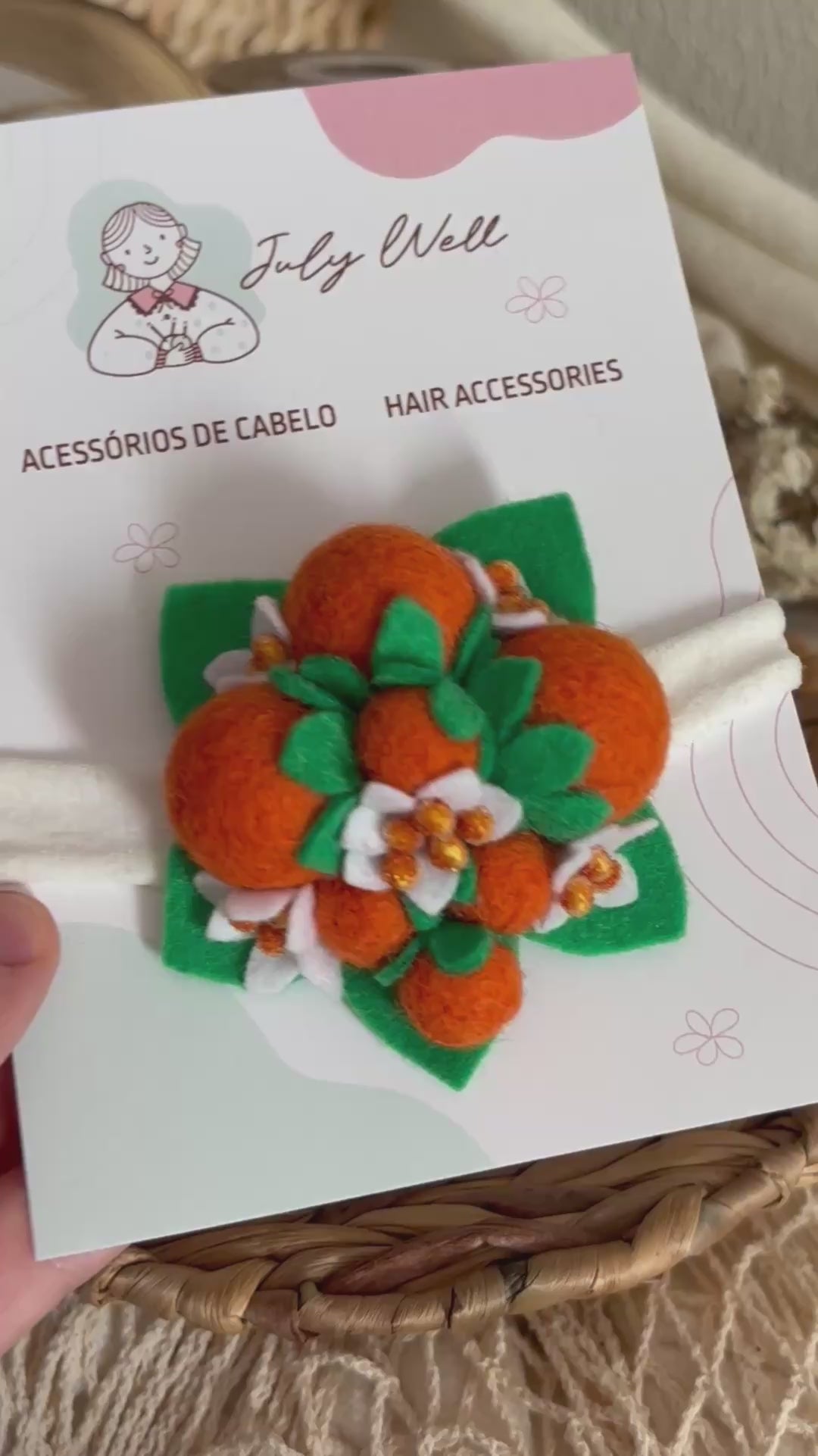 Orange Blossom Baby Headband